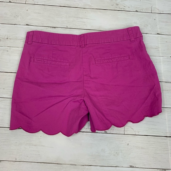 Ann Taylor Loft scalloped purple shorts - Picture 4 of 7